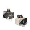 Stainless steel tissue box with a light luxury style for home bathroom, wall-mounted tissue stand without holes, waterproof tissue box for bathroom Item Picture